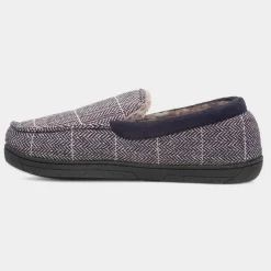 Jo & Joe Aaron Mens Navy Moccasin Slipper
