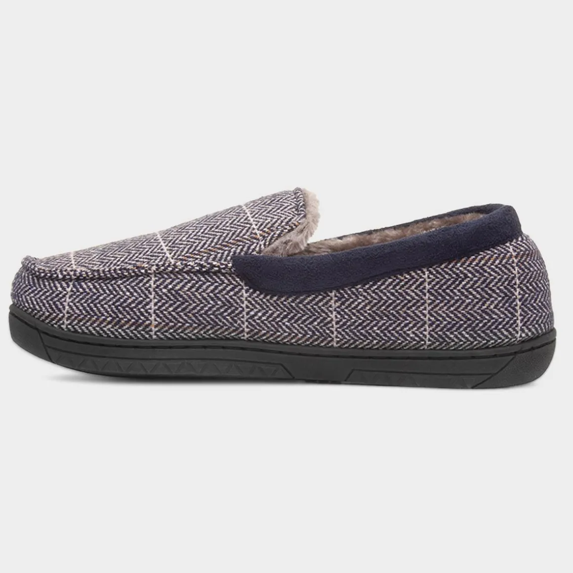 Jo & Joe Aaron Mens Navy Moccasin Slipper