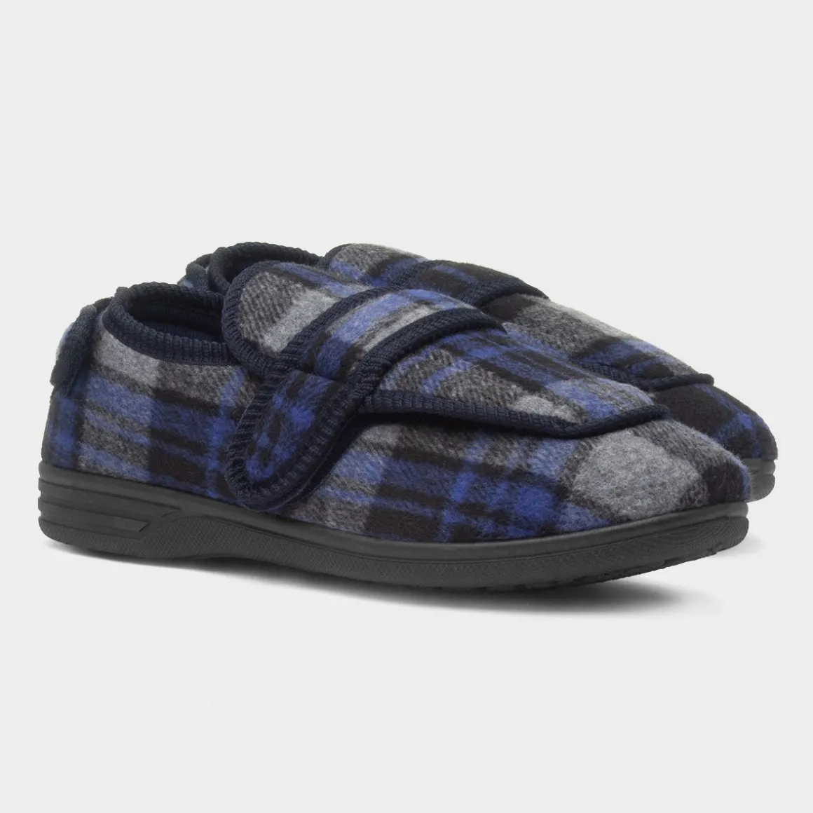 Jo & Joe Buxton Mens Navy Wider Fit Slipper