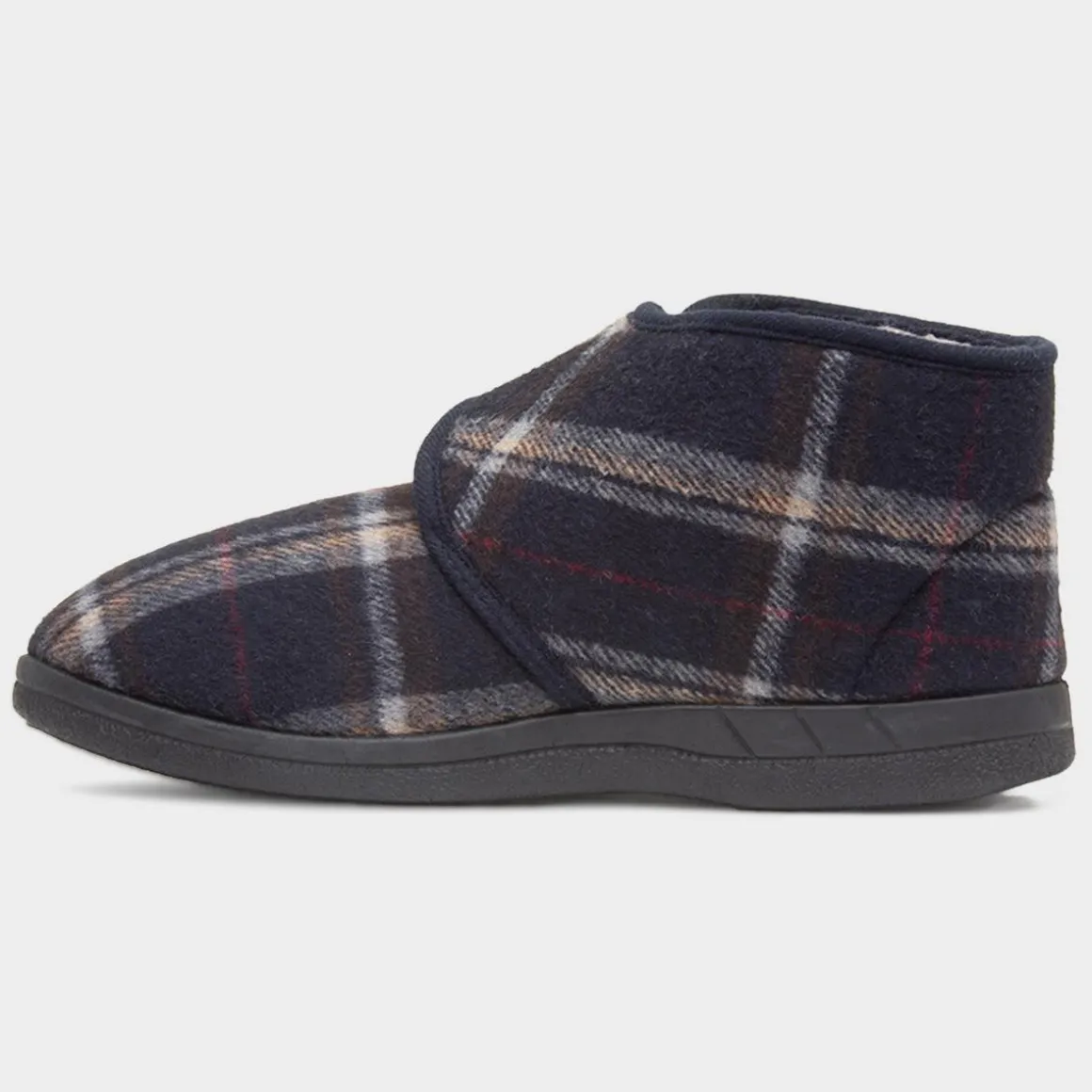 Jo & Joe Cecil Mens Navy Tartan Bootie