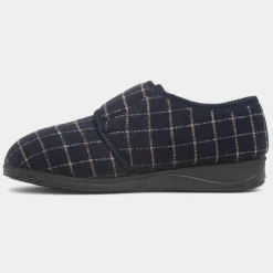Jo & Joe Dennis Mens Navy Wider Fit Slipper