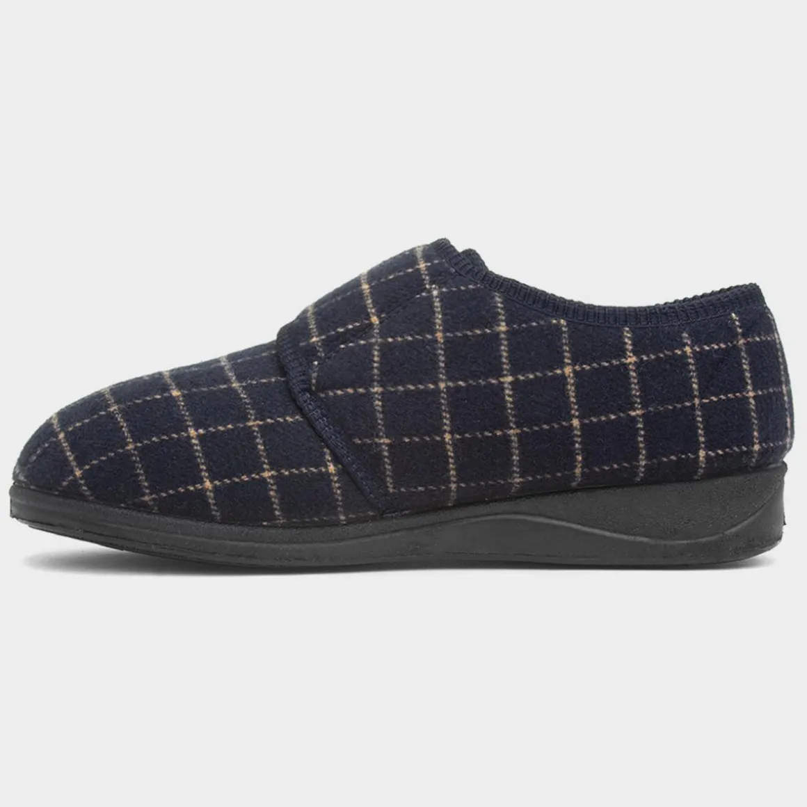 Jo & Joe Dennis Mens Navy Wider Fit Slipper