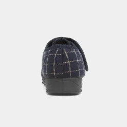 Jo & Joe Dennis Mens Navy Wider Fit Slipper