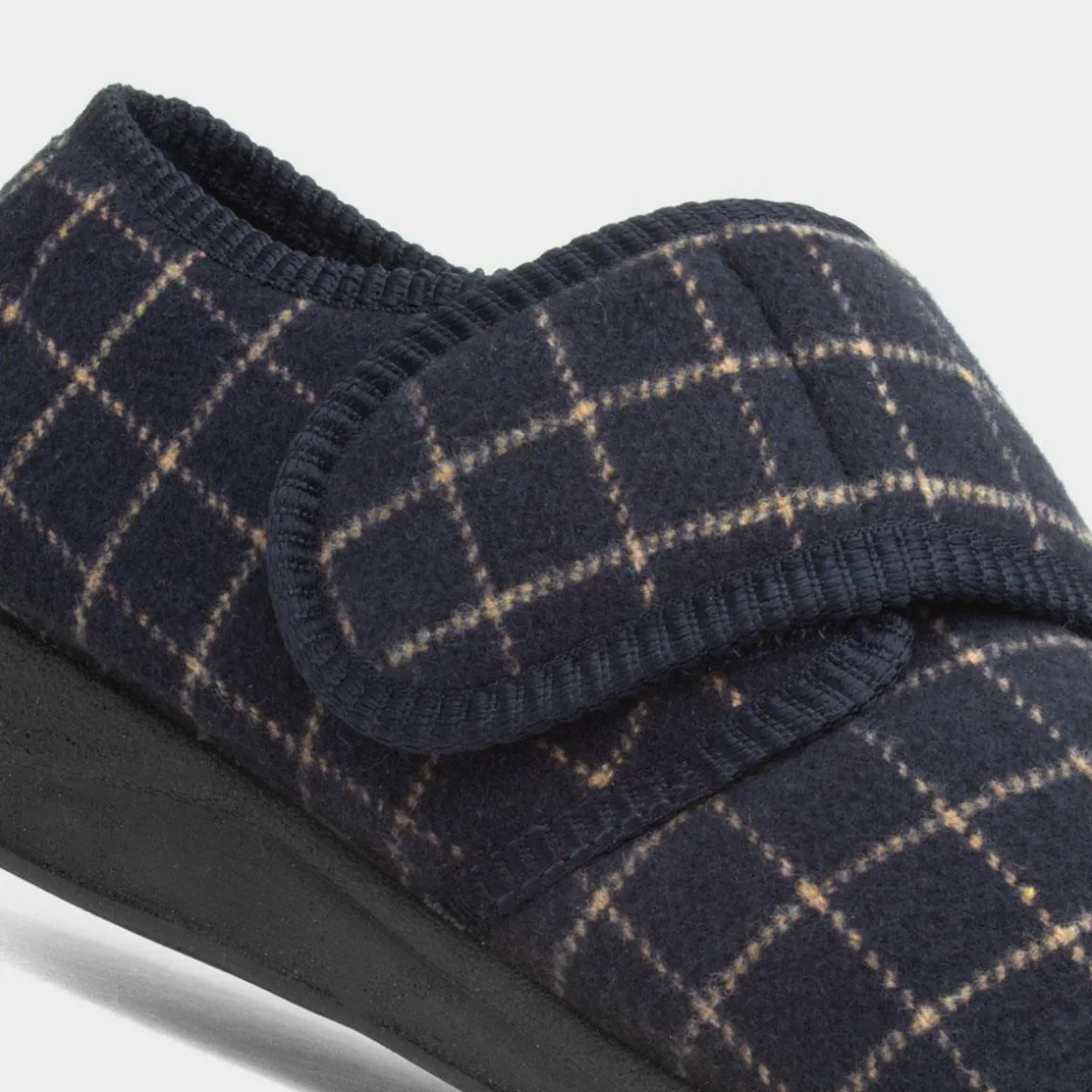 Jo & Joe Dennis Mens Navy Wider Fit Slipper