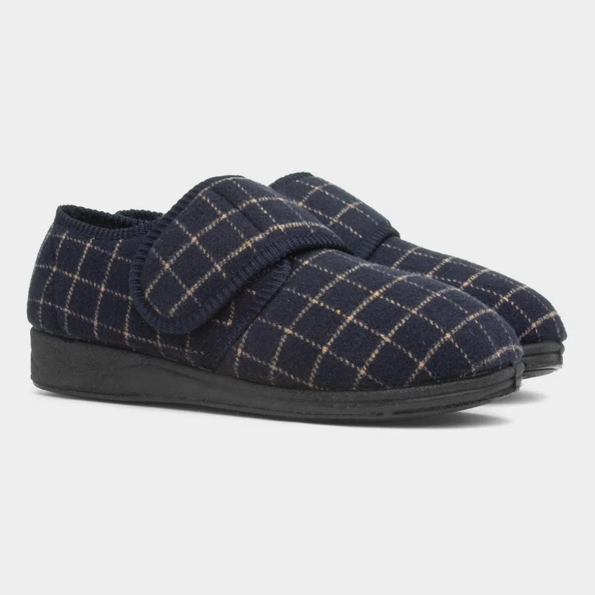 Jo & Joe Dennis Mens Navy Wider Fit Slipper