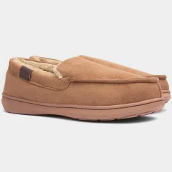 Jo & Joe Drysdale Mens Tan Moccasin Slipper