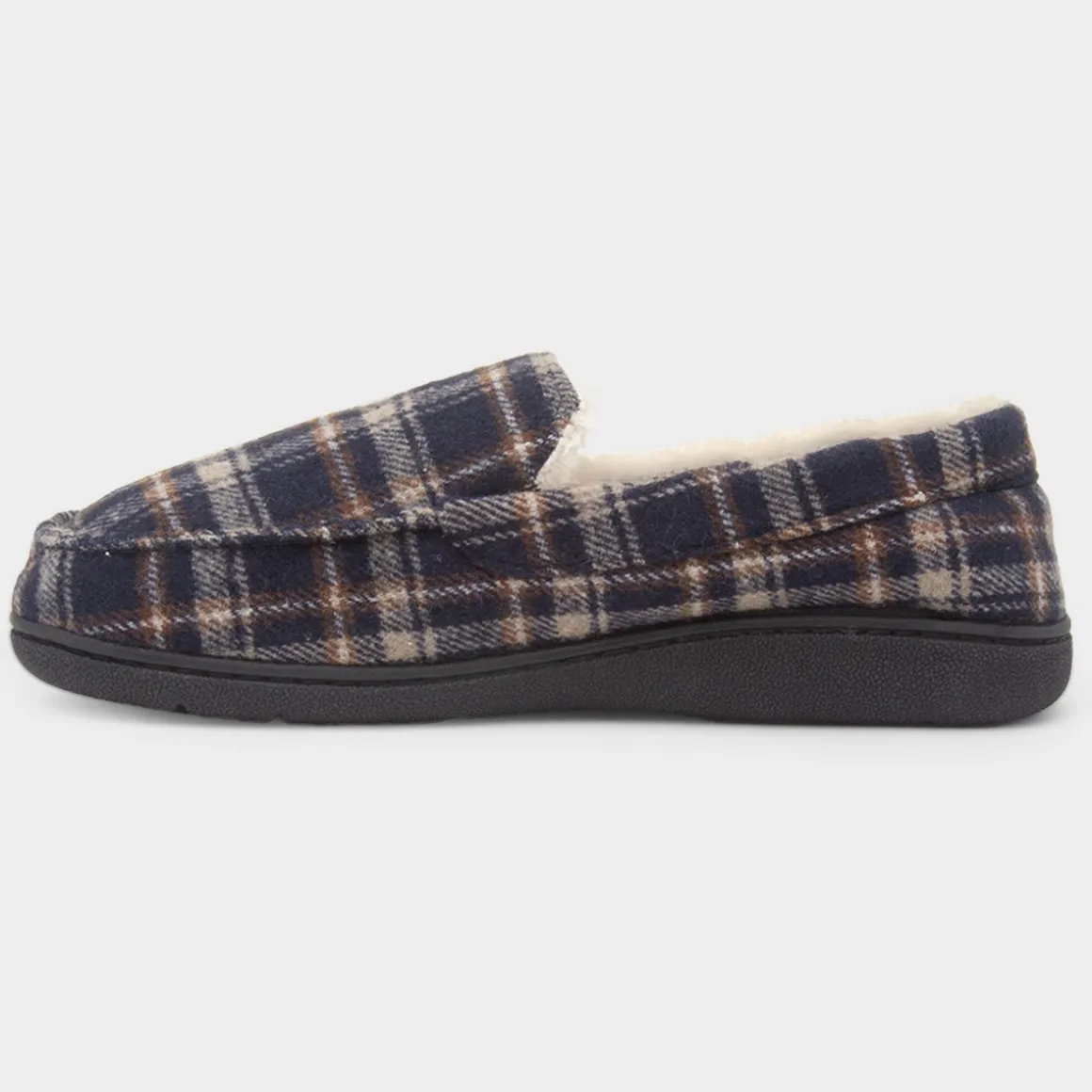 Jo & Joe Elswick Mens Navy Moccasin Slipper