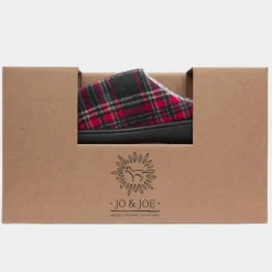 Jo & Joe Falkirk Mens Red Tartan Mule Slipper