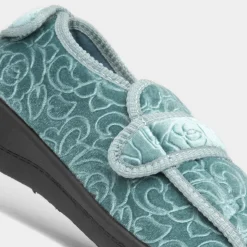 Jo & Joe Grace Womens Teal Wider Fitting Slipper