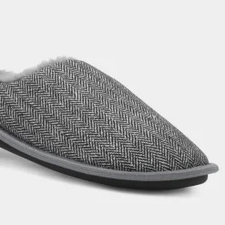 Jo & Joe Howard Mens Black & White Mule Slipper
