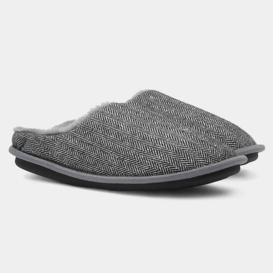 Jo & Joe Howard Mens Black & White Mule Slipper