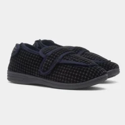 Jo & Joe Joseph Mens Navy Wider Fit Slipper