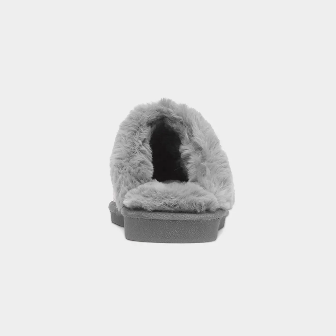 Jo & Joe Persian Womens Grey Faux Fur Slipper