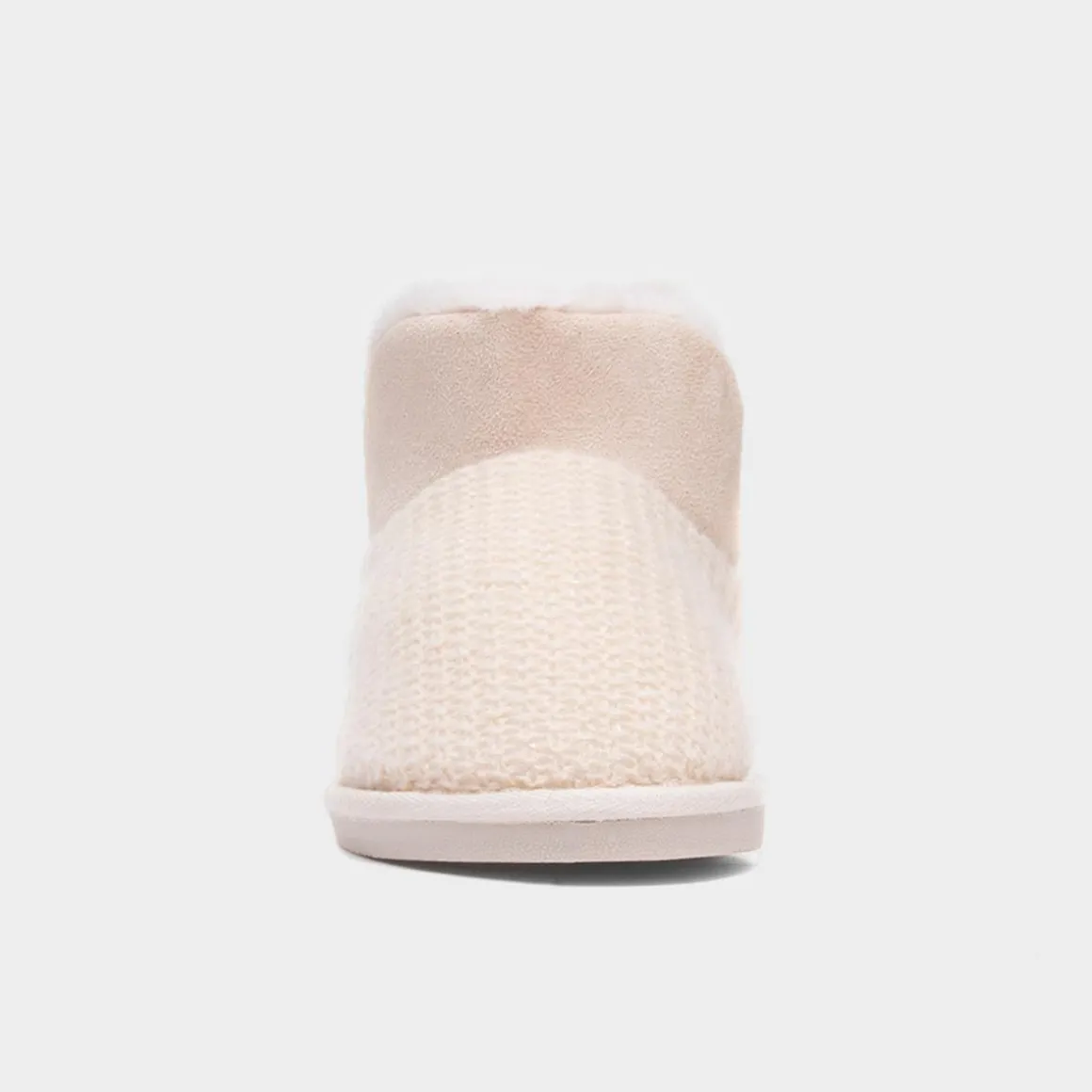 Jo & Joe Rosanna Womens Cream Bootie Slipper