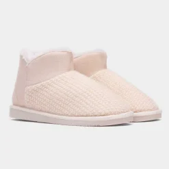 Jo & Joe Rosanna Womens Cream Bootie Slipper