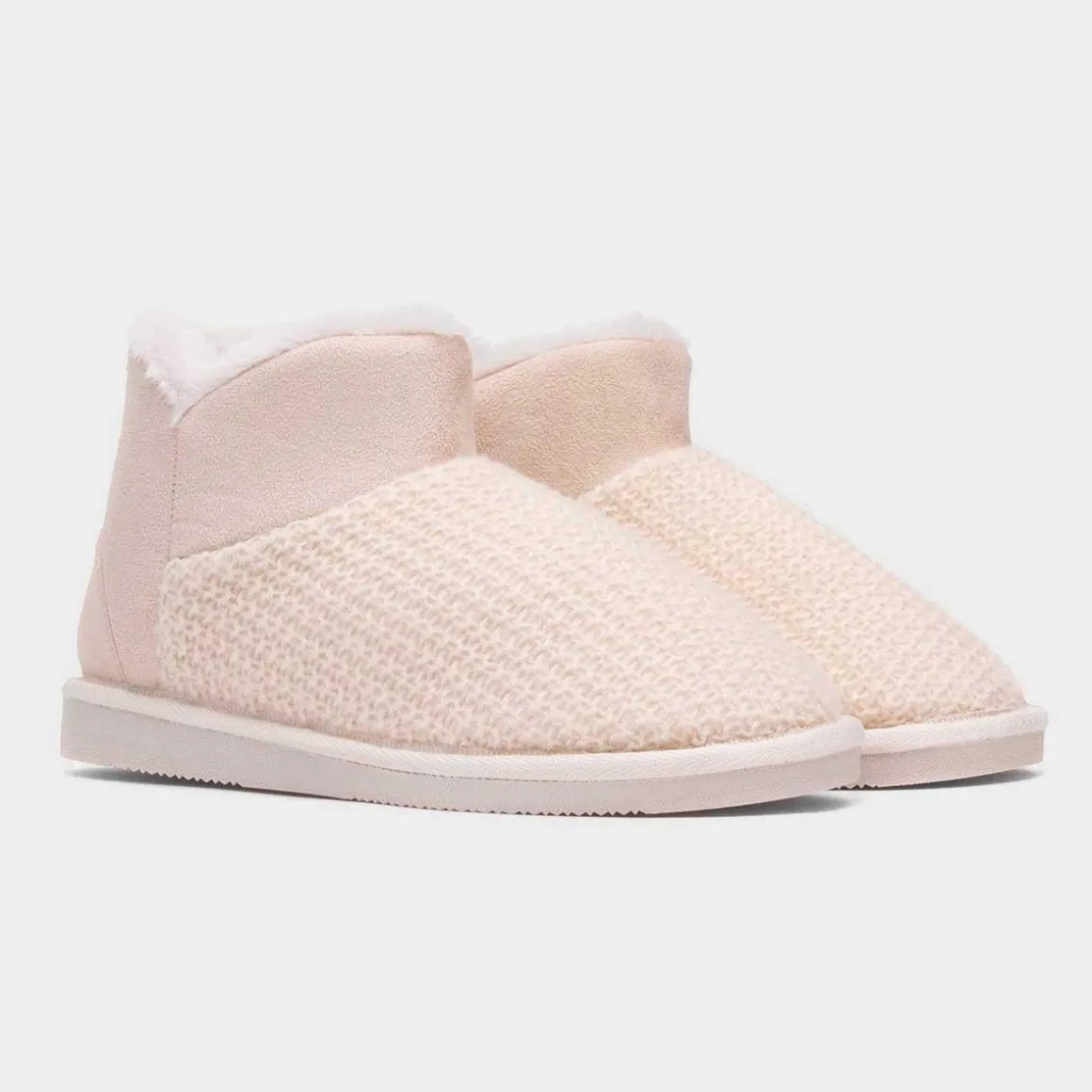 Jo & Joe Rosanna Womens Cream Bootie Slipper