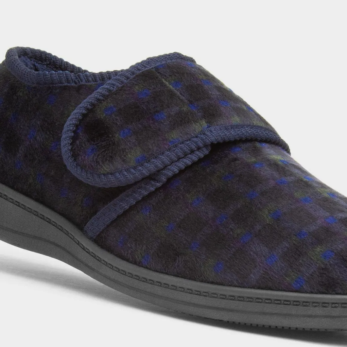 Jo & Joe Vernon Mens Navy Wider Fitting Slipper