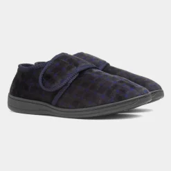 Jo & Joe Vernon Mens Navy Wider Fitting Slipper