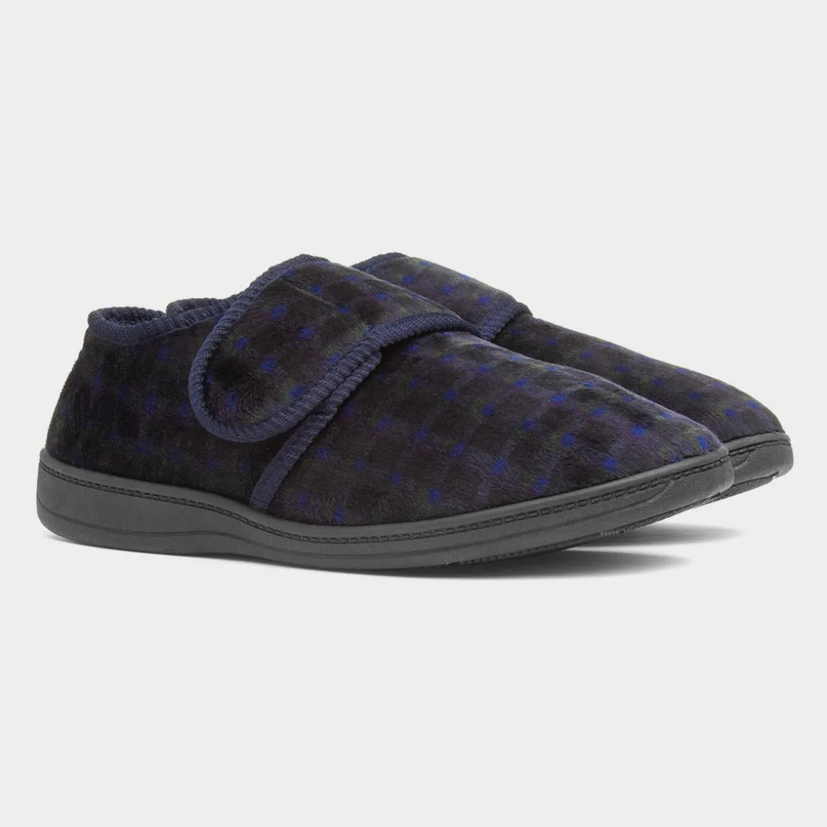 Jo & Joe Vernon Mens Navy Wider Fitting Slipper