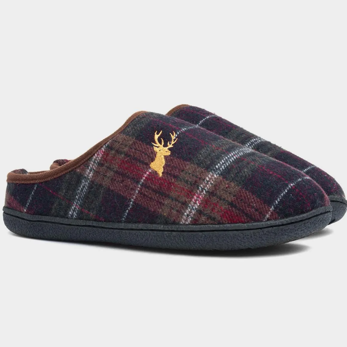 Jo & Joe Wharfedale Mens Brown Tartan Mule