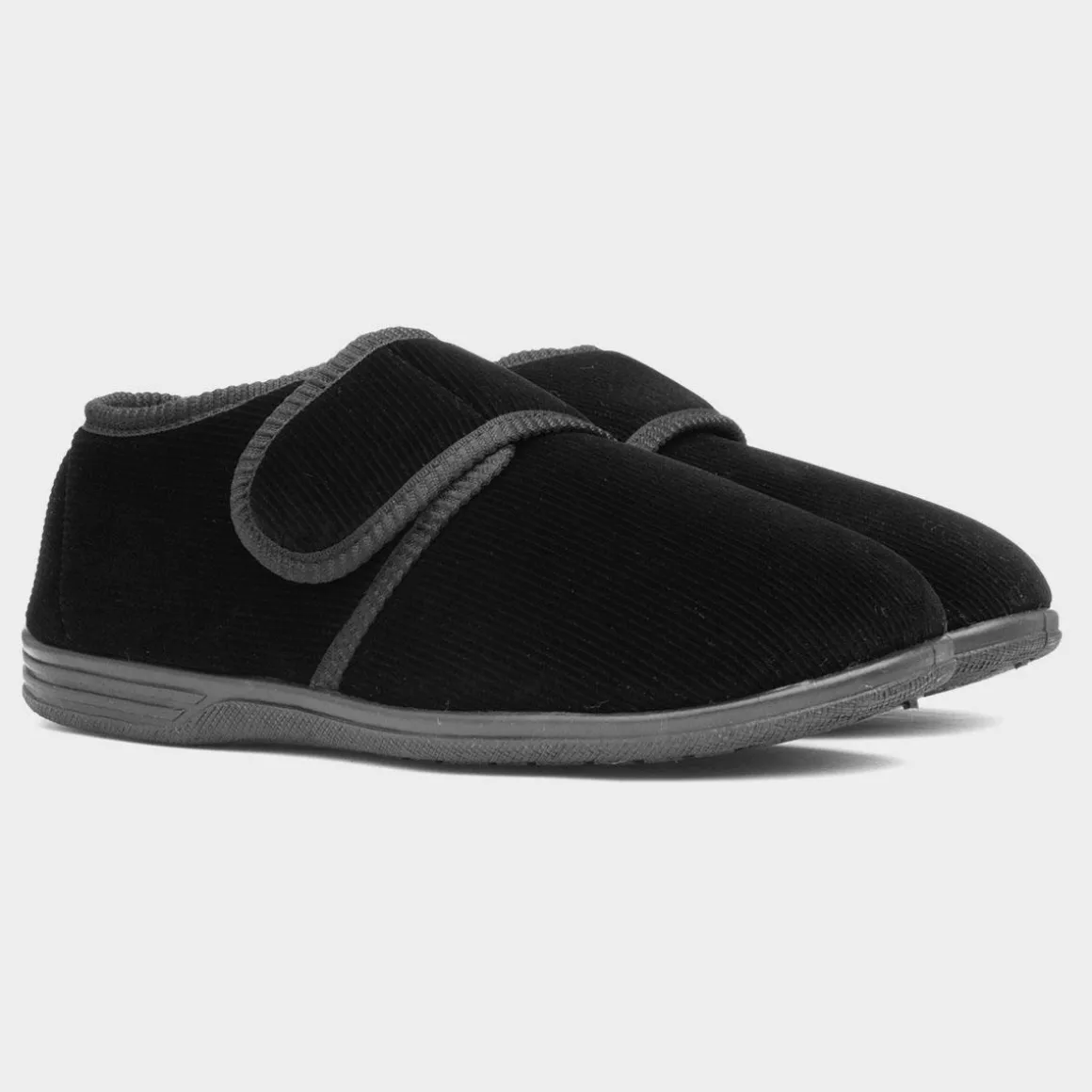 Jo & Joe Zak Mens Black Wider Fitting Slipper
