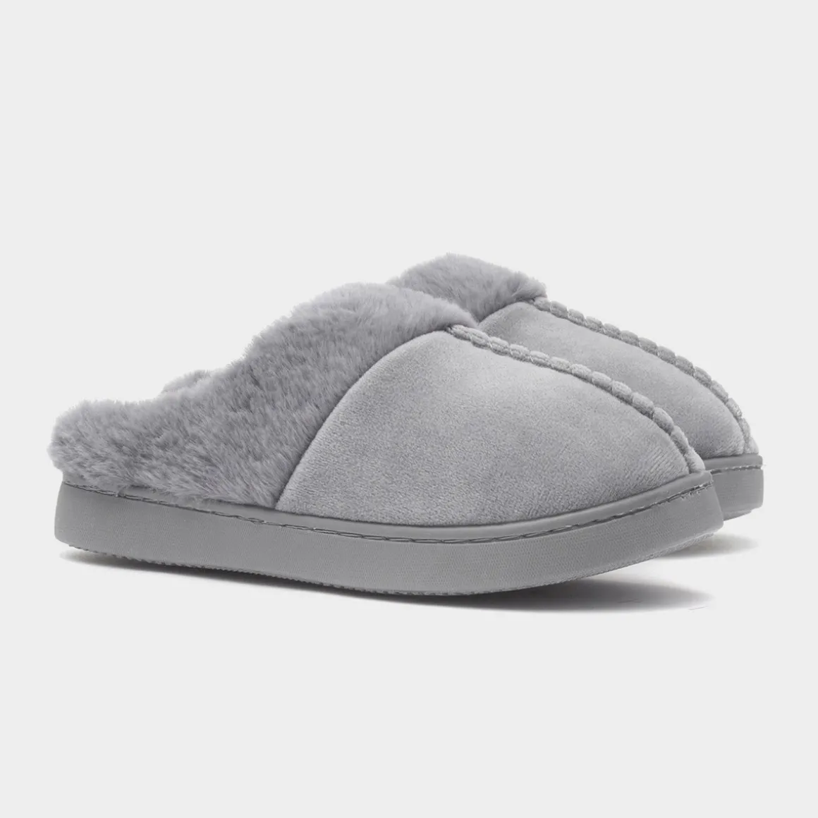 Jo & Joe Zoe Womens Grey Mule Slipper