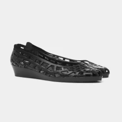 JuJu Christabel Womens Black Wedge Jelly Shoe
