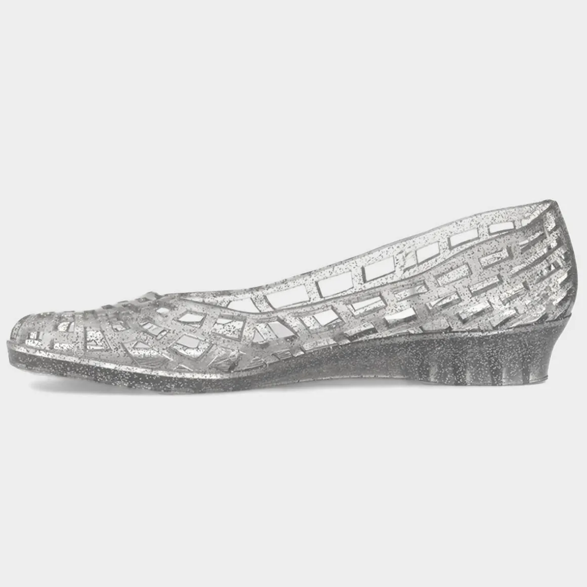 JuJu Christabel Womens Silver Glitter Jelly Shoe