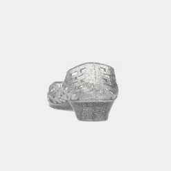 JuJu Christabel Womens Silver Glitter Jelly Shoe
