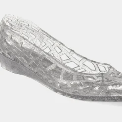 JuJu Christabel Womens Silver Glitter Jelly Shoe