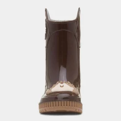 JuJu Kids Dark Brown Hedgehog Welly