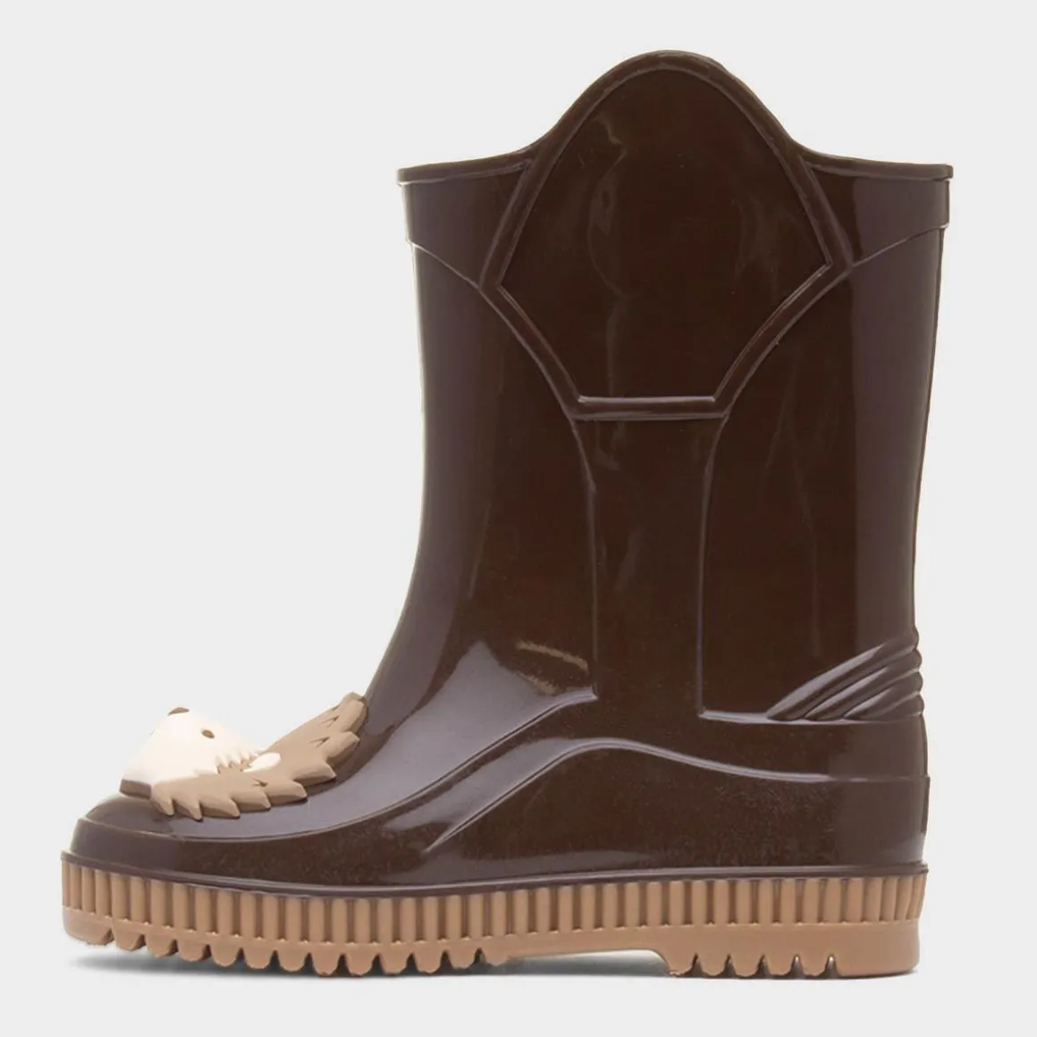 JuJu Kids Dark Brown Hedgehog Welly