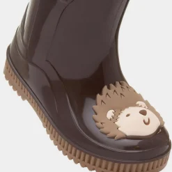 JuJu Kids Dark Brown Hedgehog Welly