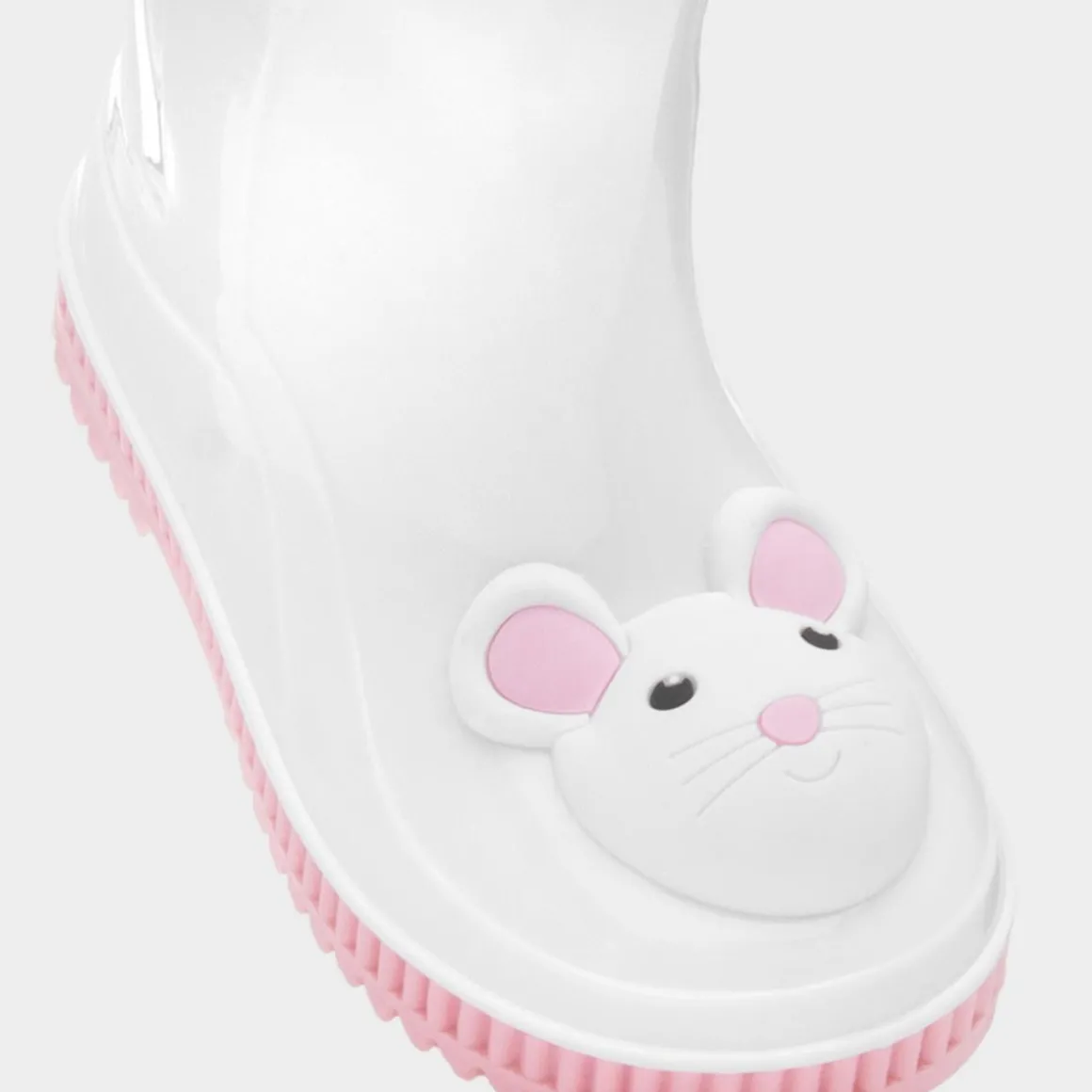 JuJu Kids White Mouse Welly