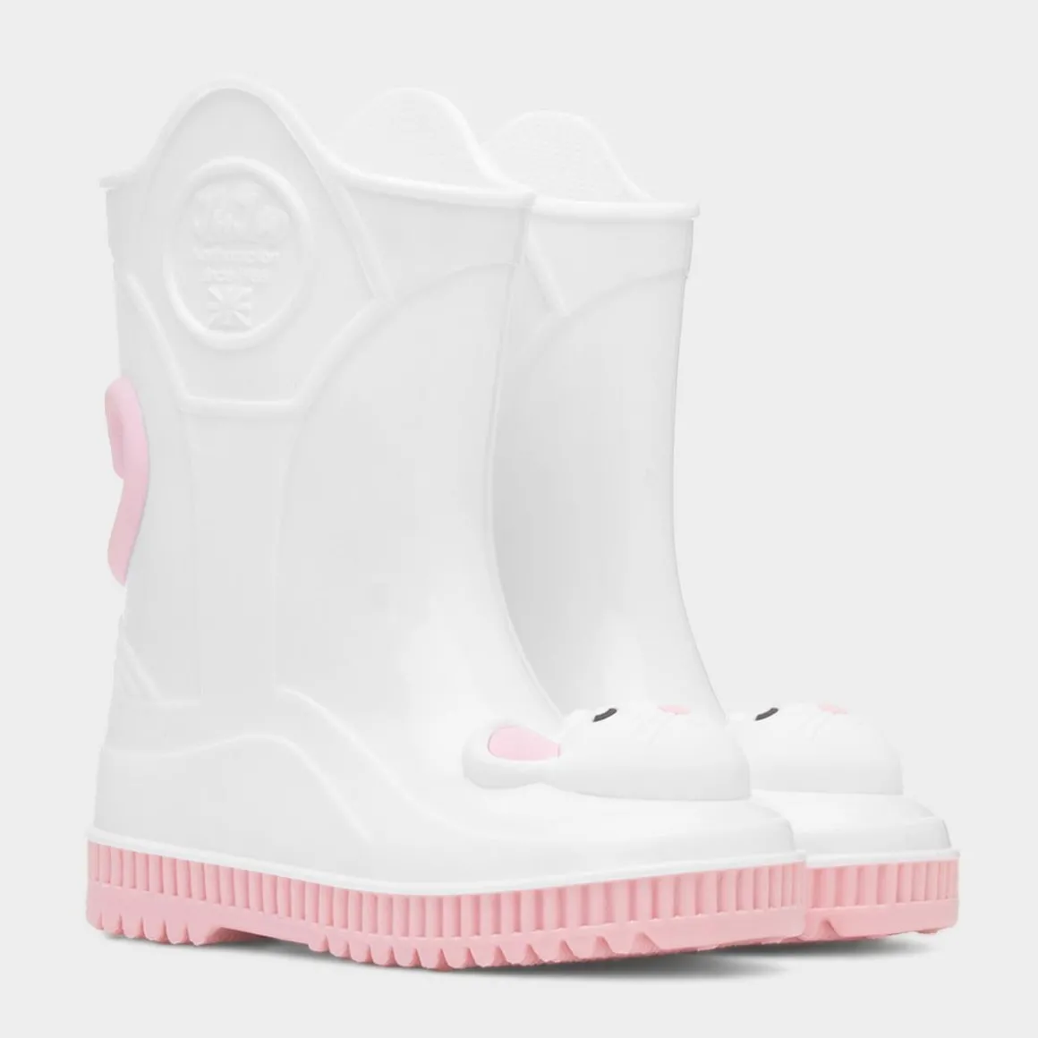 JuJu Kids White Mouse Welly