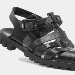 JuJu Maxi Womens Black Jelly Sandal