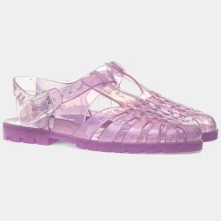 JuJu Reilly Womens Amethyst Sparkle Jelly Sandal