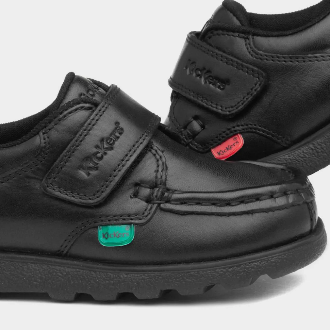 Kickers Fragma Boys Black Leather Shoe