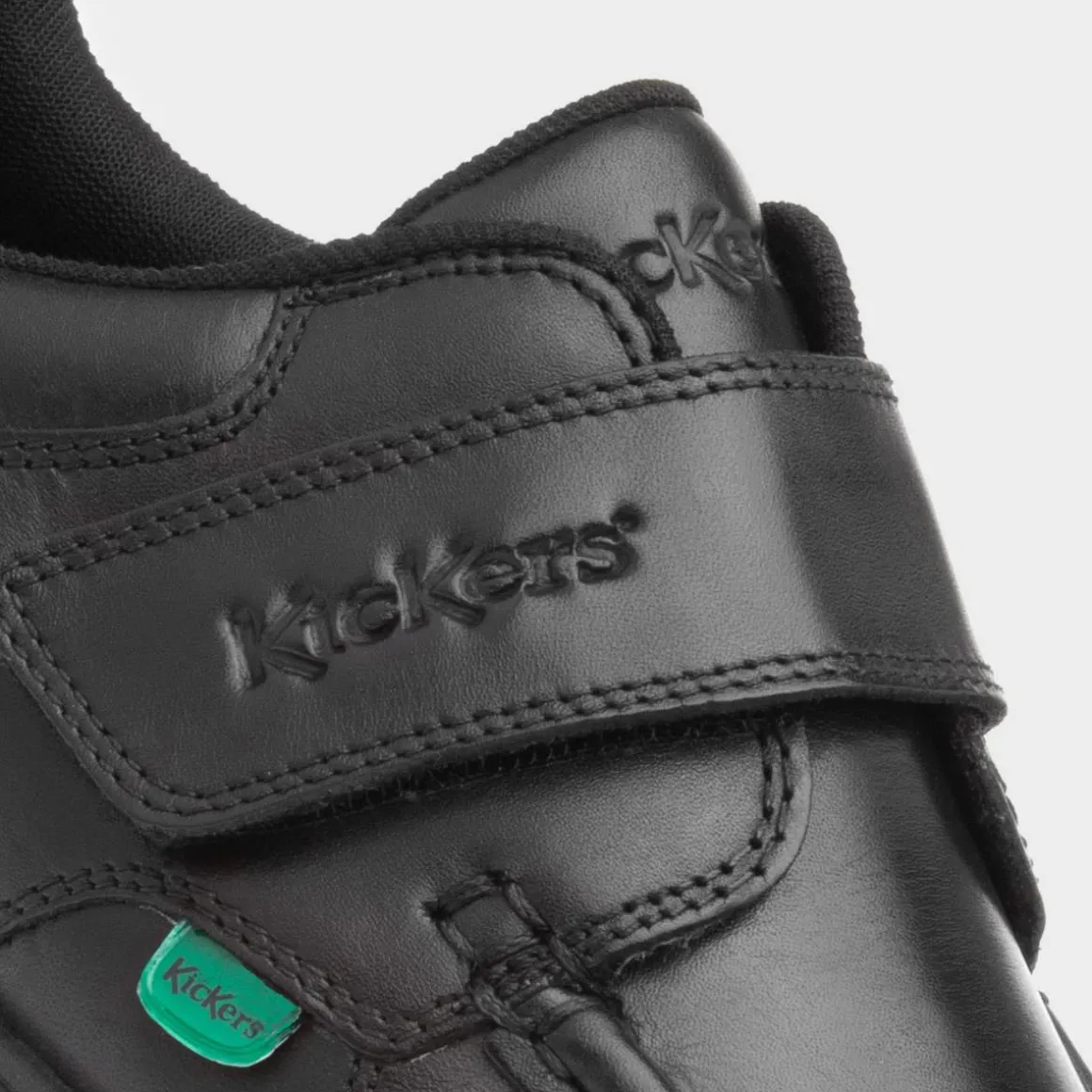 Kickers Fragma Boys Leather Shoe in Black