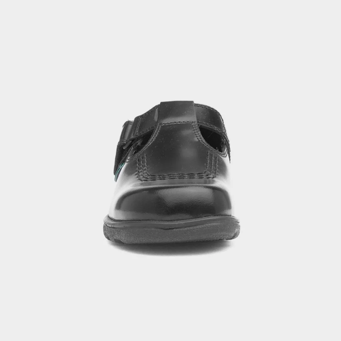 Kickers Fragma Girls Black Leather School Shoes