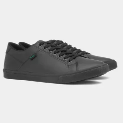 Kickers Kody Kids Black Leather School Shoe