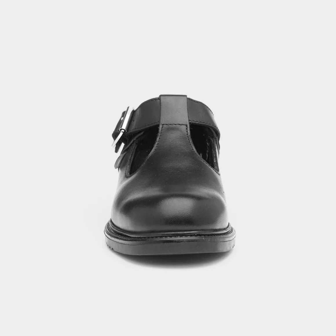 Kickers Lach Girls Black Leather T-Bar Shoe