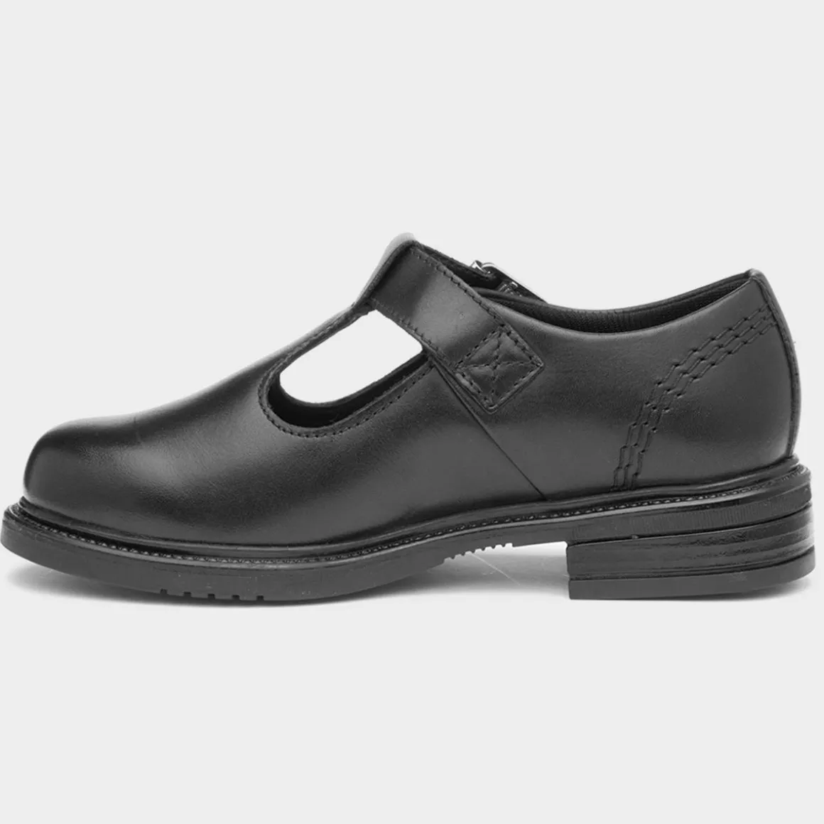 Kickers Lach Girls Black Leather T-Bar Shoe