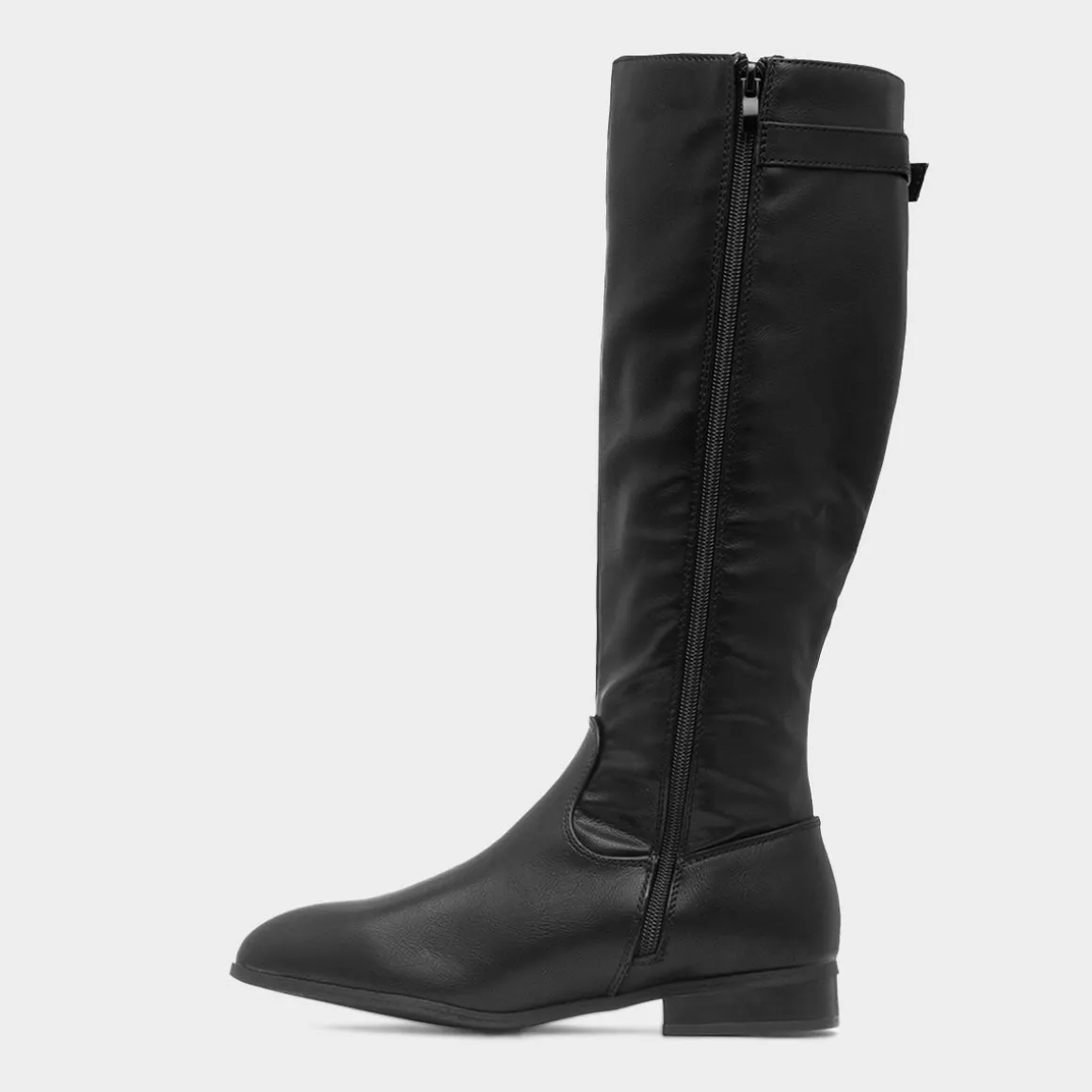 Krush Alina Womens Black Wider Fit Knee High Boot