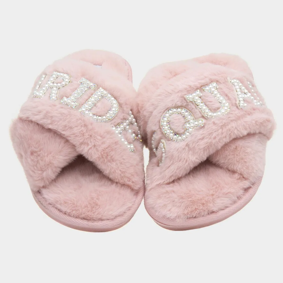 Krush Bride Squad Womens Pink Fluffy Slipper