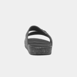 Krush Brooke Womens Black Glitter Sandal