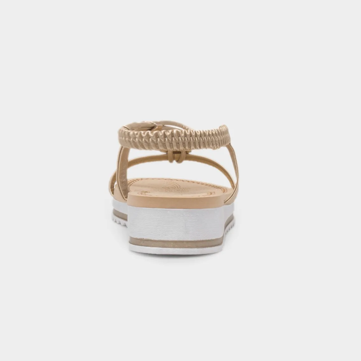Krush Ciara Womens Gold Wedge Diamante Sandal