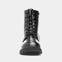 Krush Claire Womens Black Patent Ankle Boot