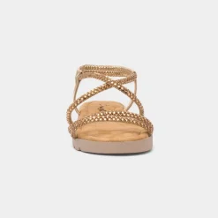 Krush Erica Womens Rose Gold Strappy Sandal