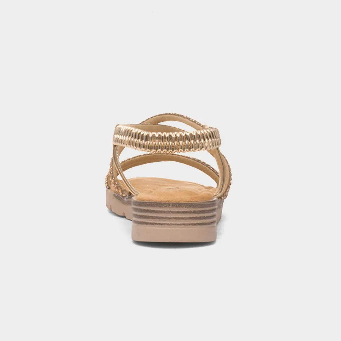 Krush Erica Womens Rose Gold Strappy Sandal